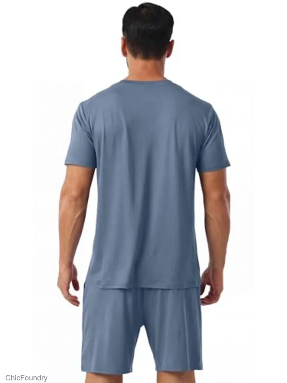Men's 2-Piece Pajama Set, Short Sleeve, Rayon Blend, Lightweight, Sleep & Lounge